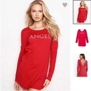 Victoria’s Secret Long Sleeve Open Back Sleep Shirt Size XS